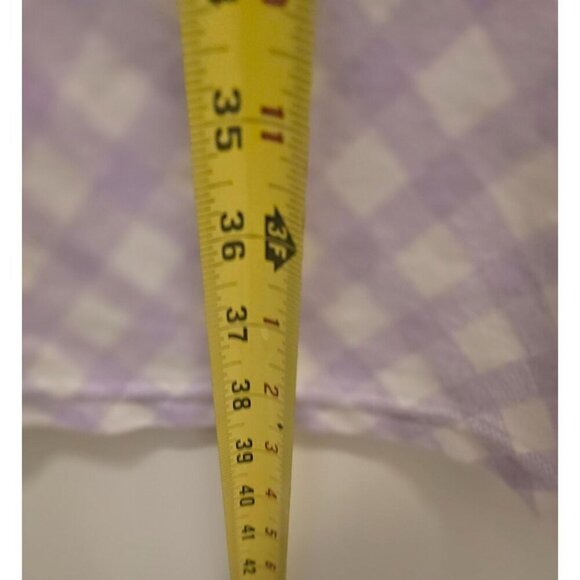 Betsy TW Lavender Button Lounge Dress With Paisley & Gingham Print Short 2XL - Picture 6 of 7